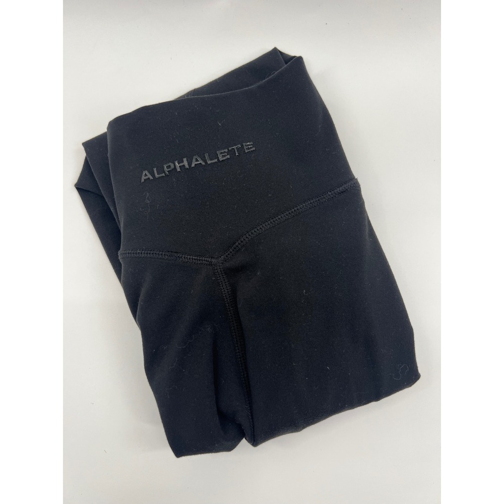 Alphalete Black Crossover High Waist Performance Leggings Women Small
